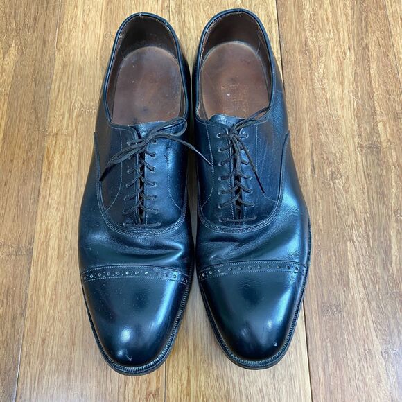 Allen Edmonds Fifth Avenue Leather Oxford Shoes Lace Up Cap Toe Mens 11C Black main image 14